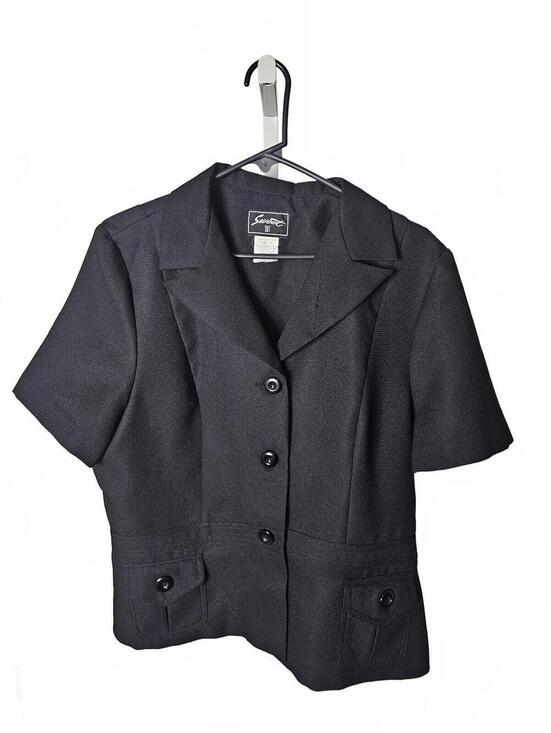 Sweet Suit Jackets & Blazers - Sweet Suit Black Short Sleeve Blazer Jacket Size 18